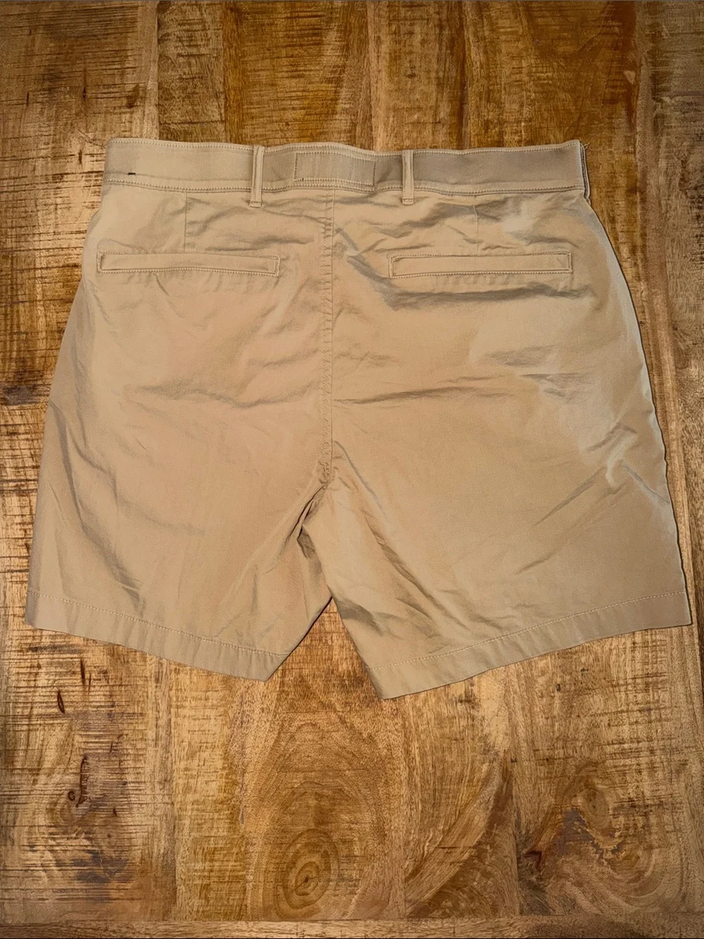 Men's Classic Cotton Chino Shorts 5 - Khaki - Picture 2 of 3